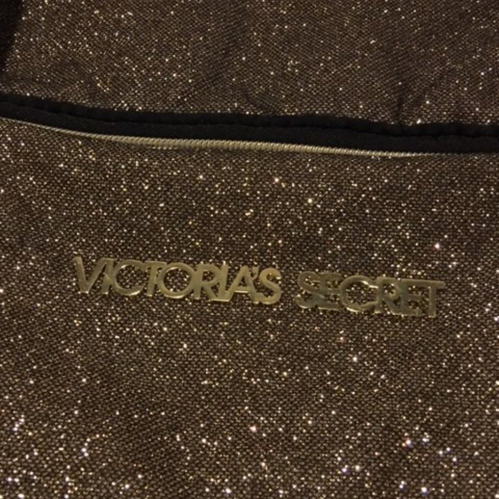 VICTORIA'S SECRET Gold Shimmery Tote/Weekend Bag - Picture 5 of 9
